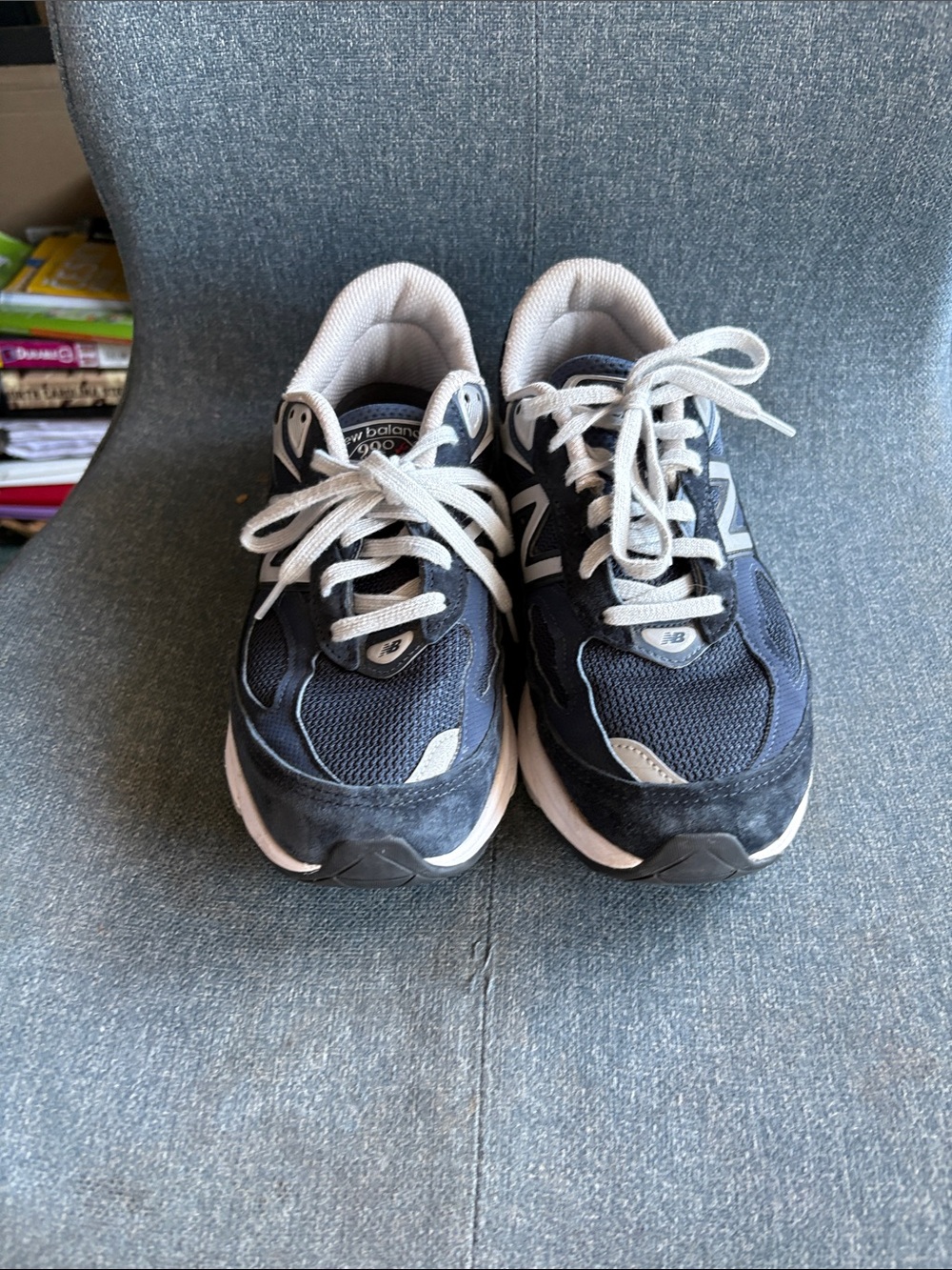 New Balance Women's 990v6 Navy Made in USA Suede Sneakers Size 7 2E W990NV6 - Picture 3 of 4